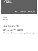 Netteknisk rapport RA 632 Samlemuffer til 10-15-20 kV kabler